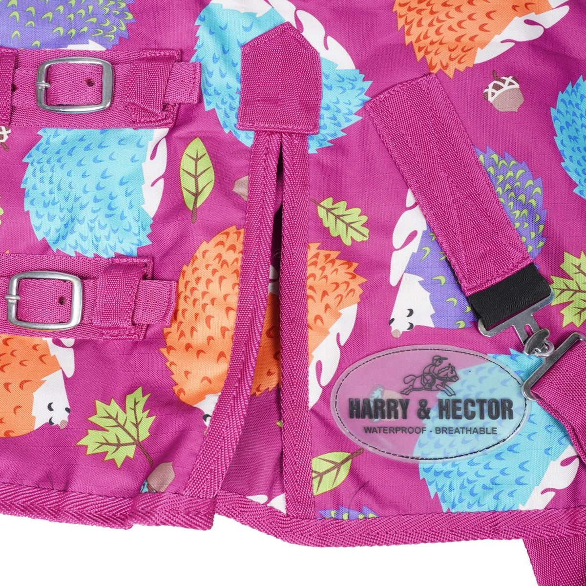 HB Harry & Hector Outdoor Rug Hedgehog Fleece Fuchsia