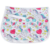 HB Saddlepad Unicorn Cartoon White Print