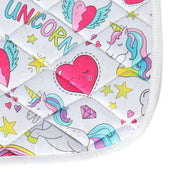 HB Saddlepad Unicorn Cartoon White Print