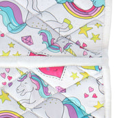 HB Saddlepad Unicorn Cartoon White Print