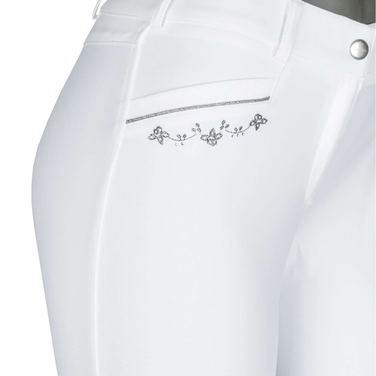 Fair Play Breeches Johanna Fleur Knee Grip White