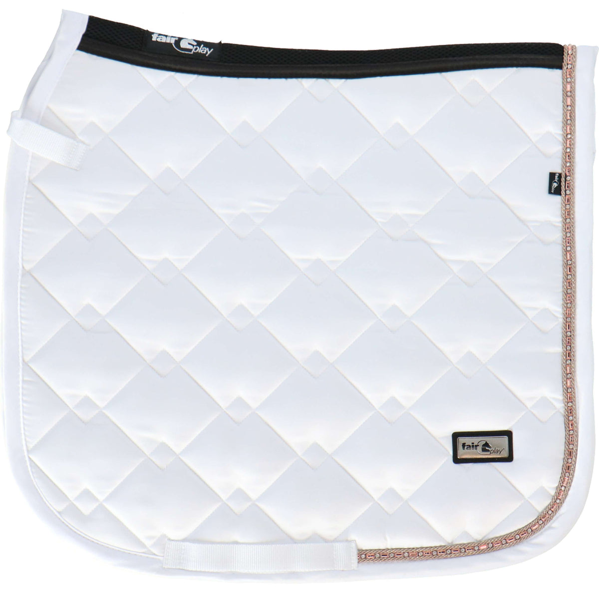 Fair Play Saddlepad Azuryt Ceramic Rosegold Dressage White