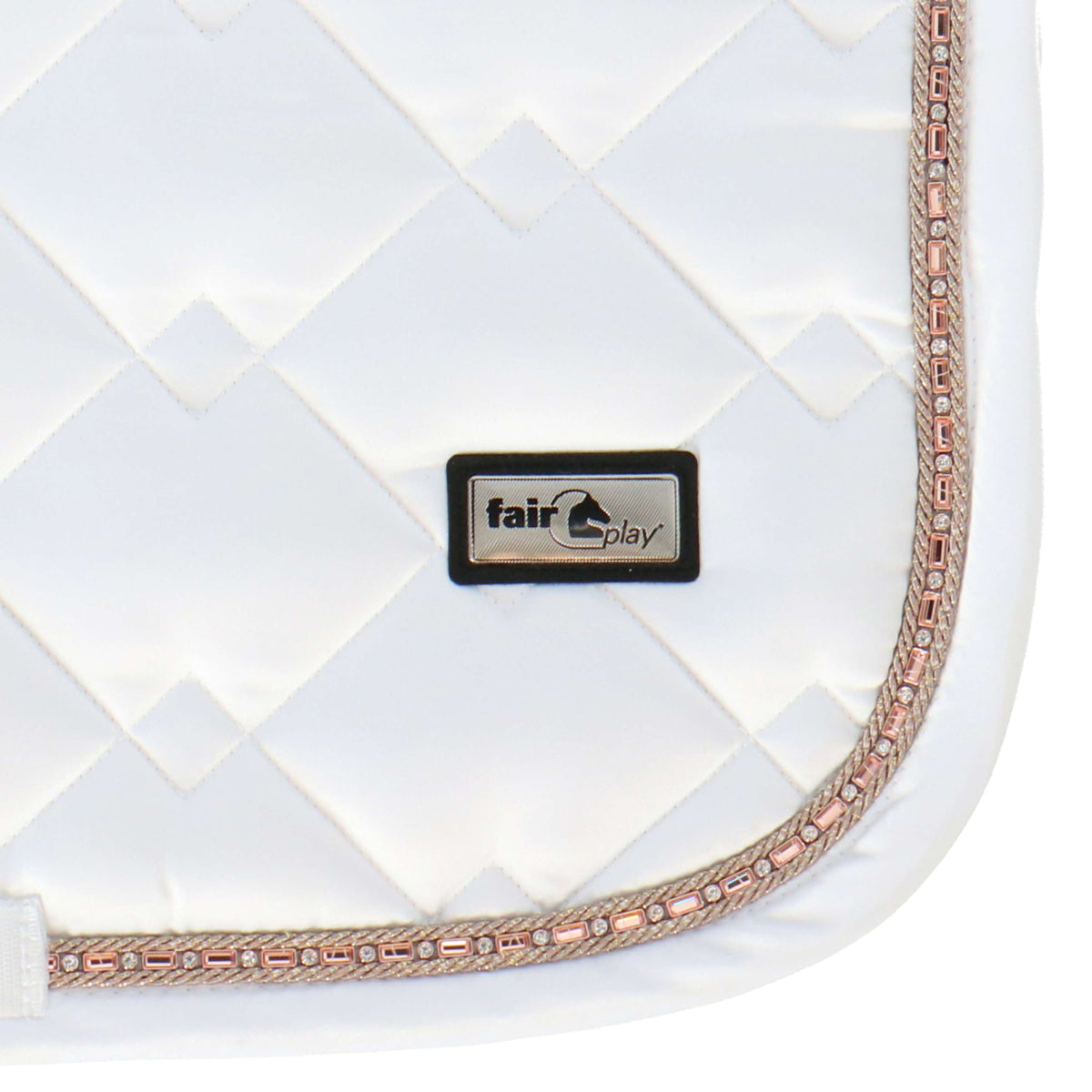 Fair Play Saddlepad Azuryt Ceramic Rosegold Dressage White