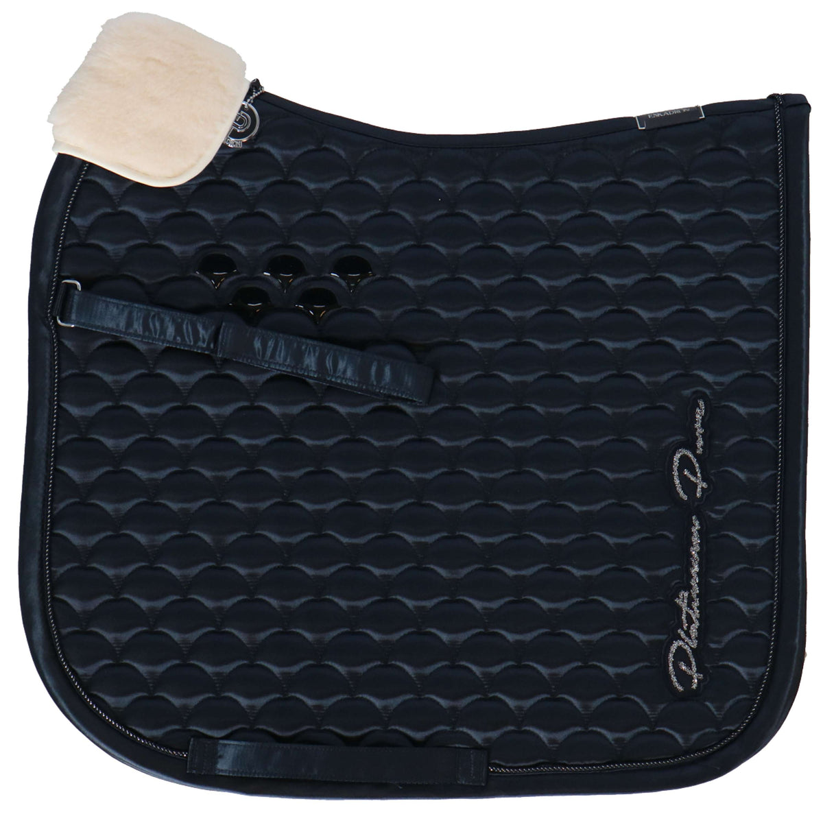 Eskadron Saddlepad Platinum Pure Satin Cloud Dressage Navy