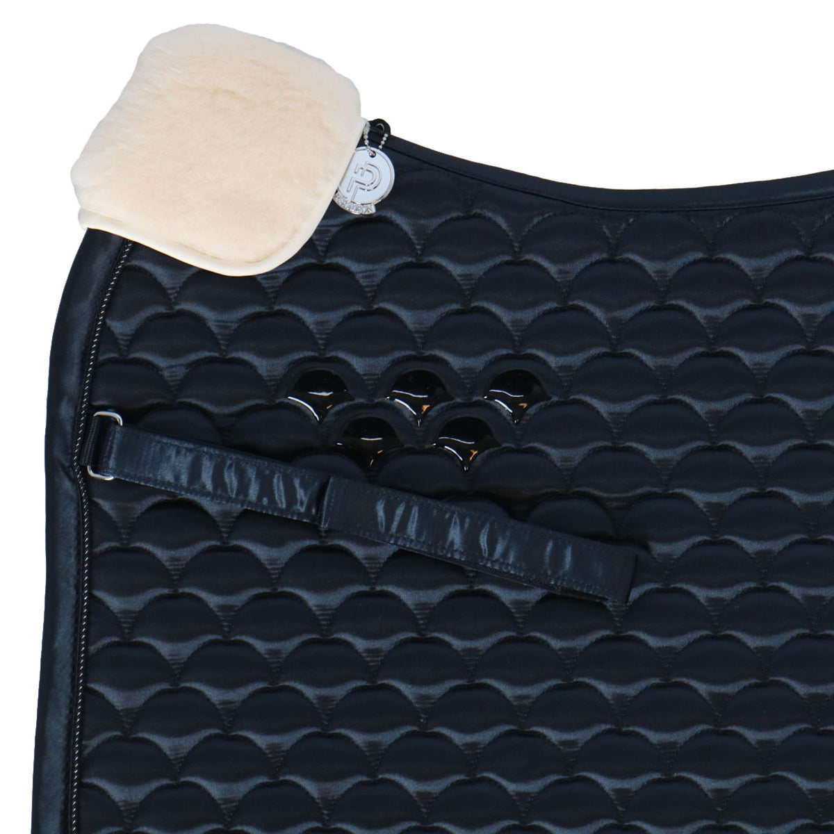 Eskadron Saddlepad Platinum Pure Satin Cloud Dressage Navy