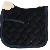 Eskadron Saddlepad Platinum Pure Velvet Crystal Dressage Navy