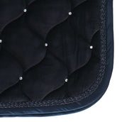 Eskadron Saddlepad Platinum Pure Velvet Crystal Dressage Navy