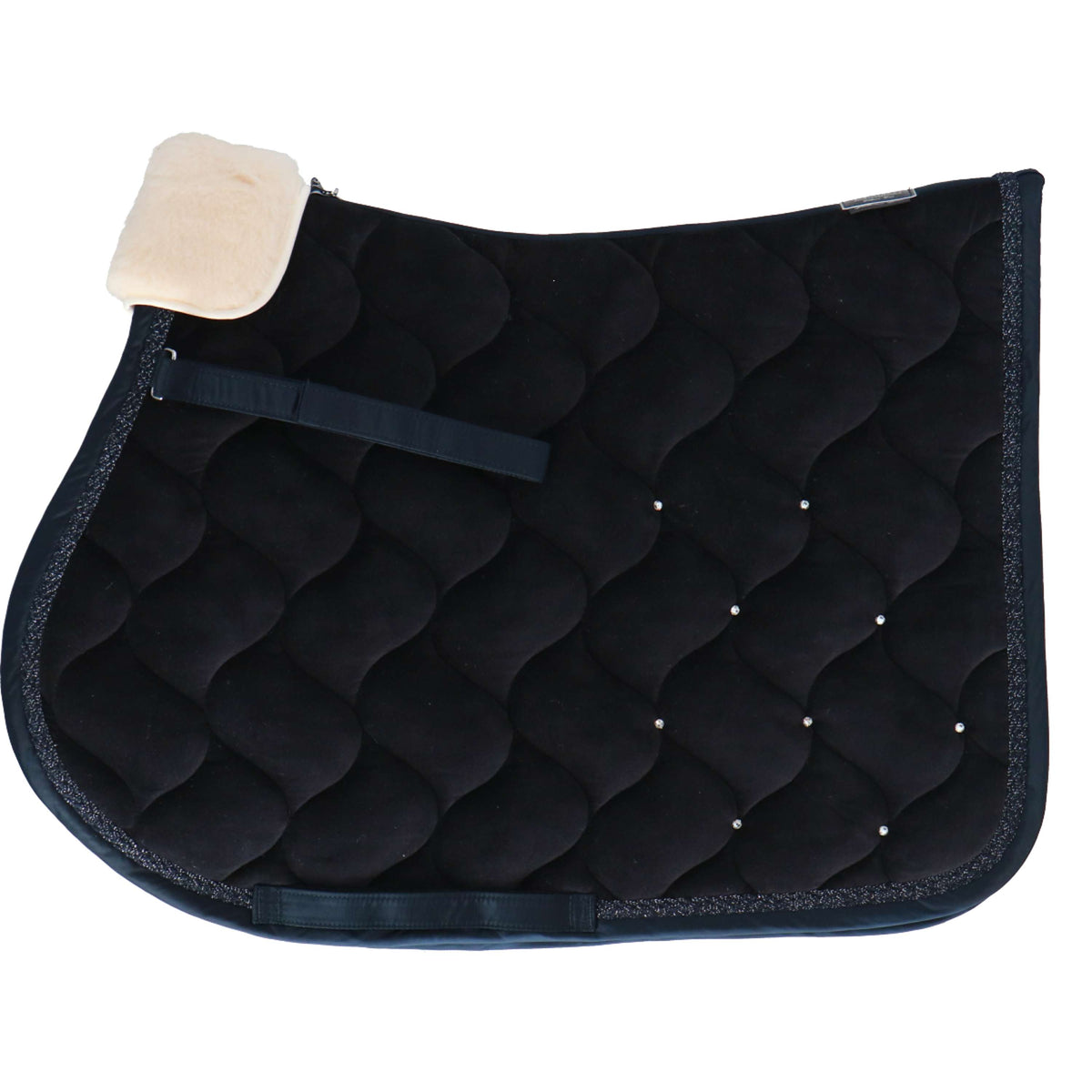 Eskadron Saddlepad Platinum Pure Velvet Crystal General Purpose Navy