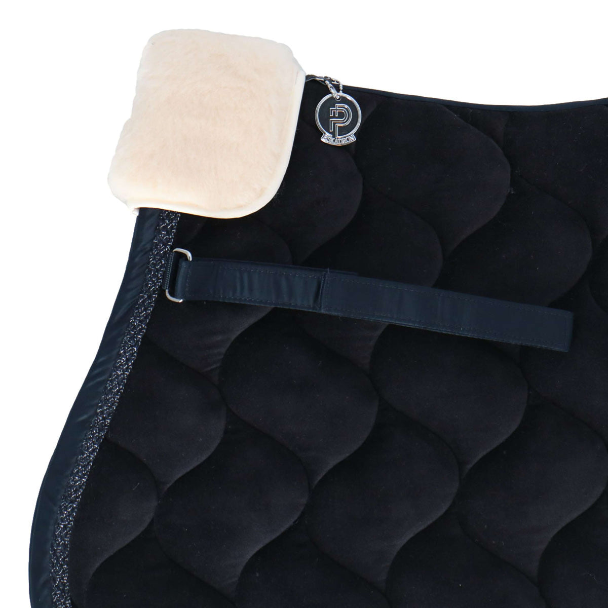 Eskadron Saddlepad Platinum Pure Velvet Crystal General Purpose Navy