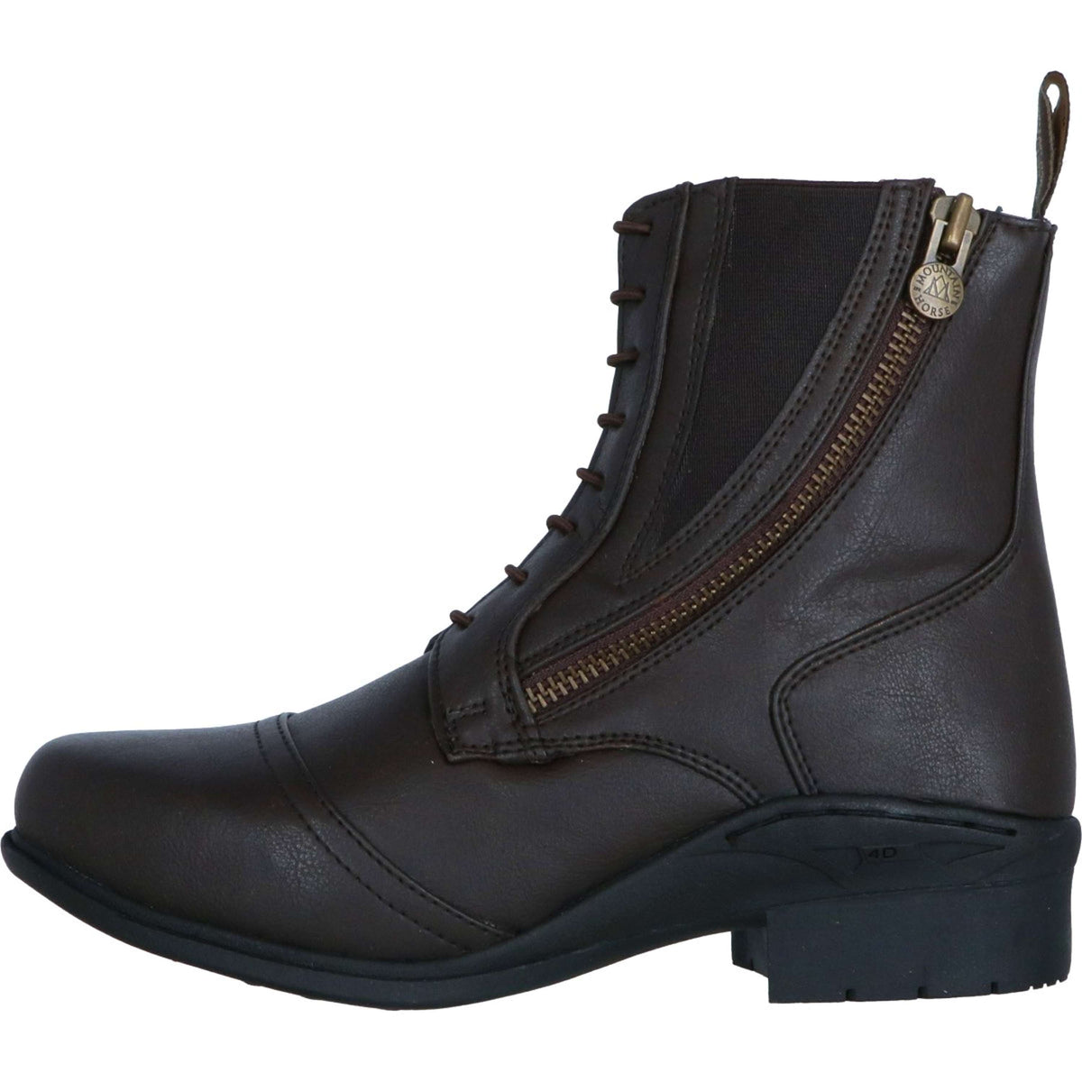 Mountain Horse Jodhpurs Veganza Side Zip Paddock Brown