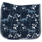 HKM Saddlepad Bloomsbury Dressage Dark Blue/White