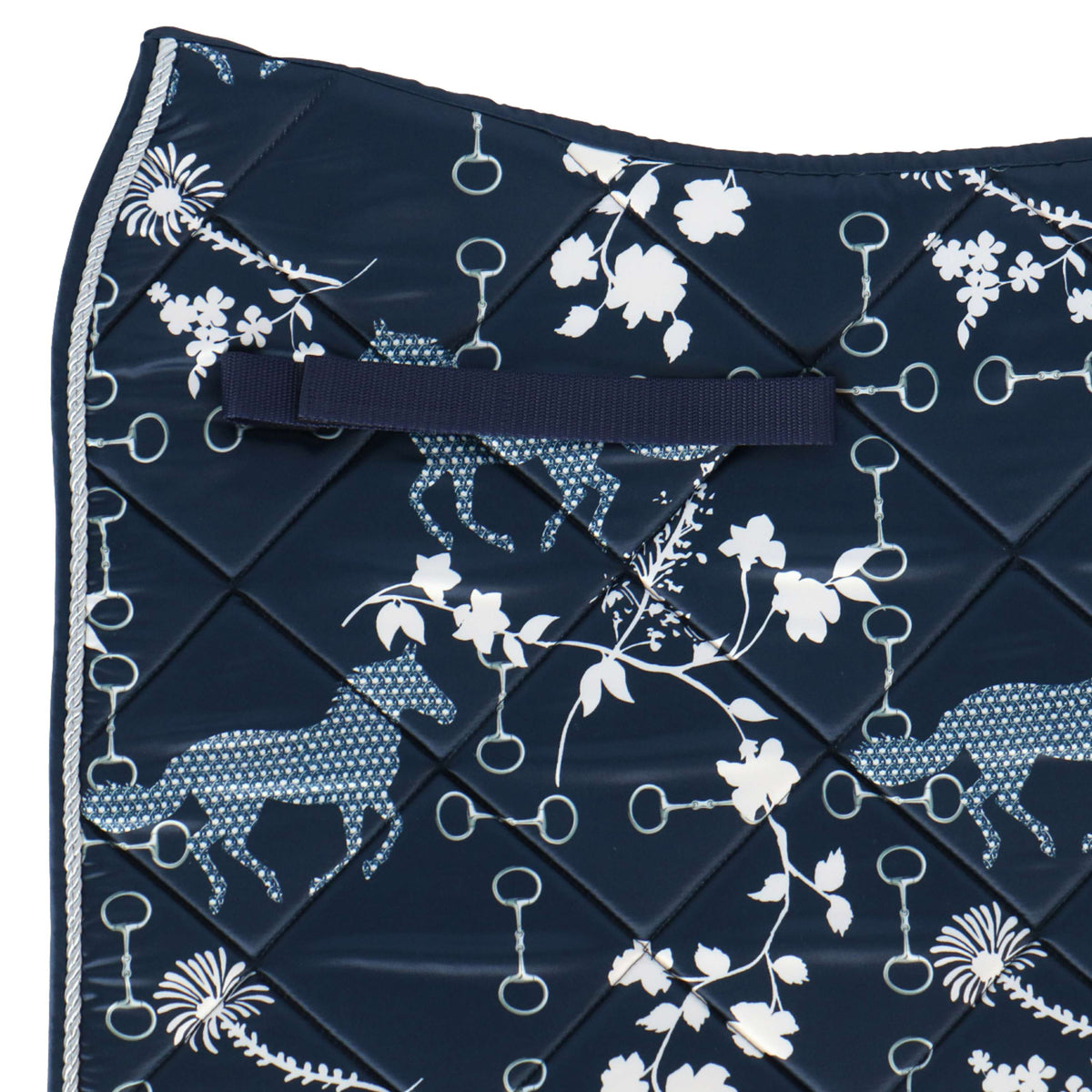 HKM Saddlepad Bloomsbury Dressage Dark Blue/White