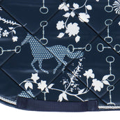 HKM Saddlepad Bloomsbury Dressage Dark Blue/White