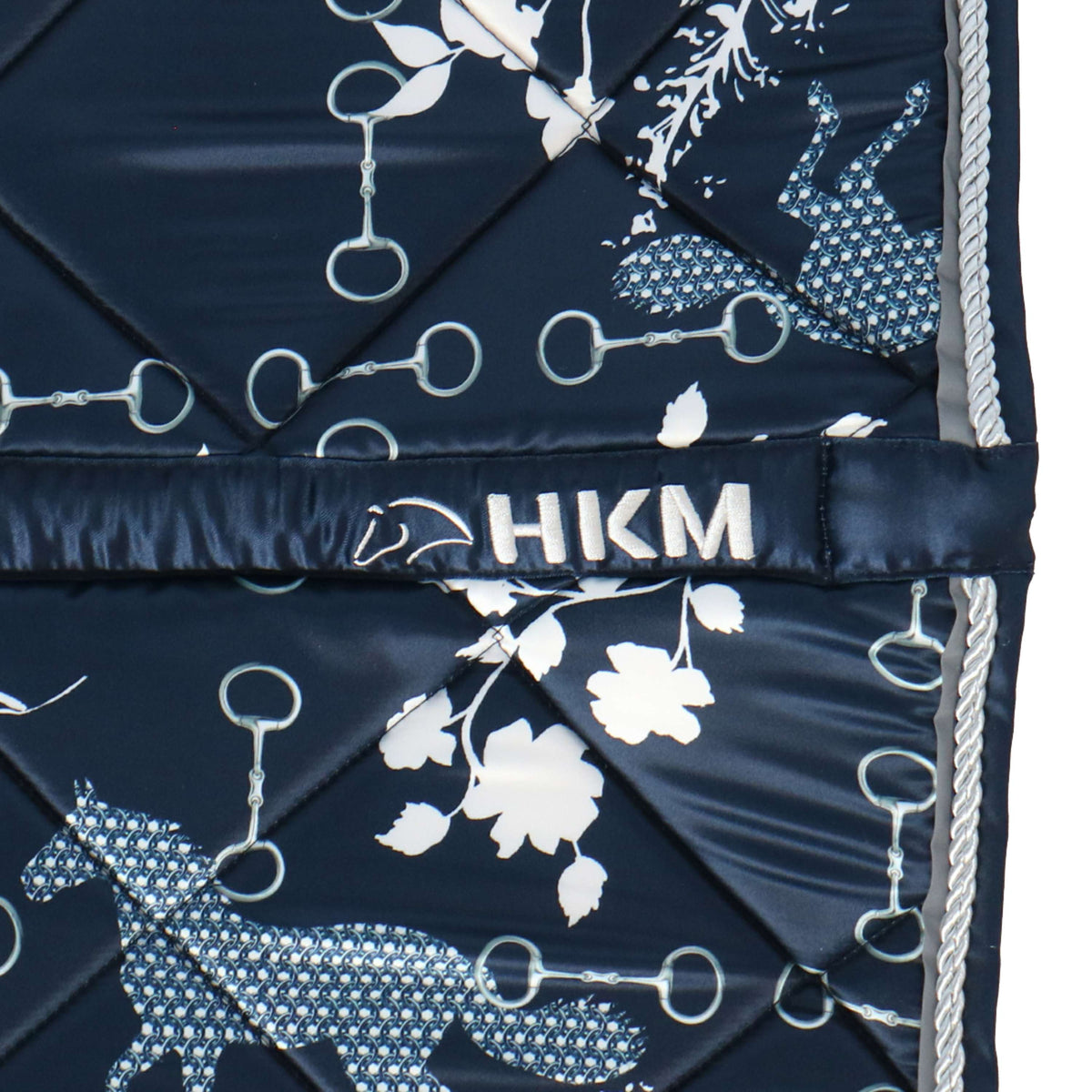 HKM Saddlepad Bloomsbury Dressage Dark Blue/White