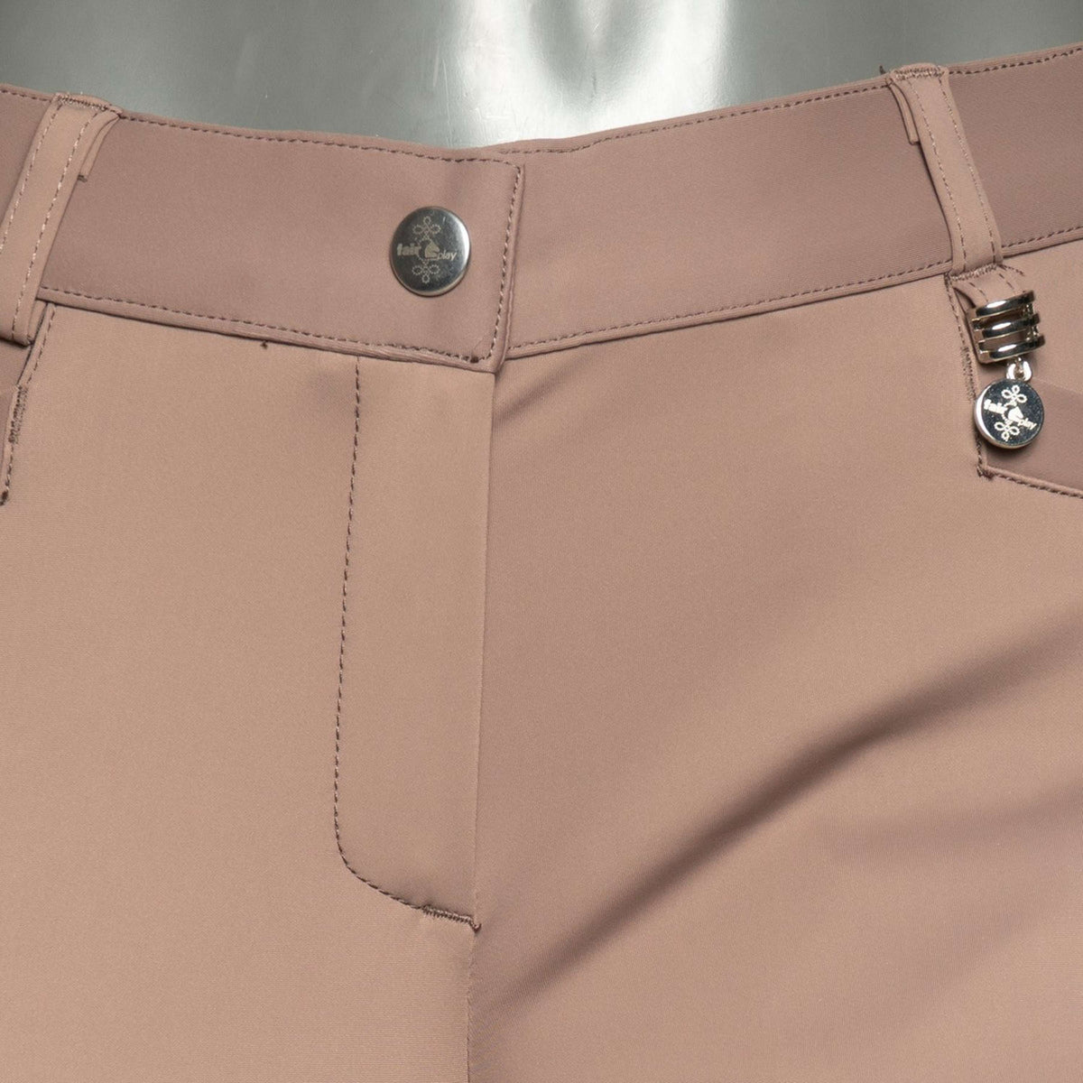 Fair Play Breeches Johanna Knee grip Grey/Taupe