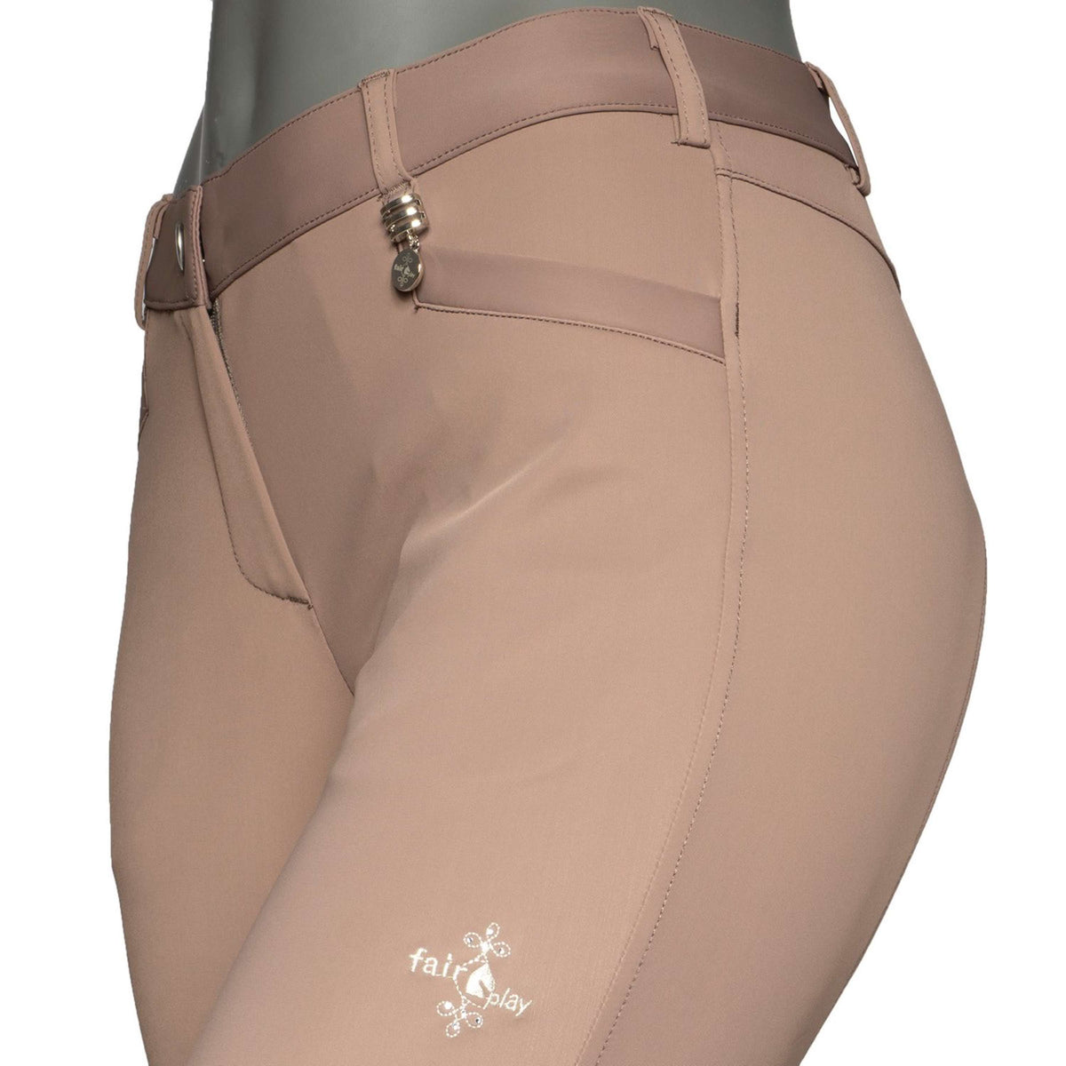 Fair Play Breeches Johanna Knee grip Grey/Taupe