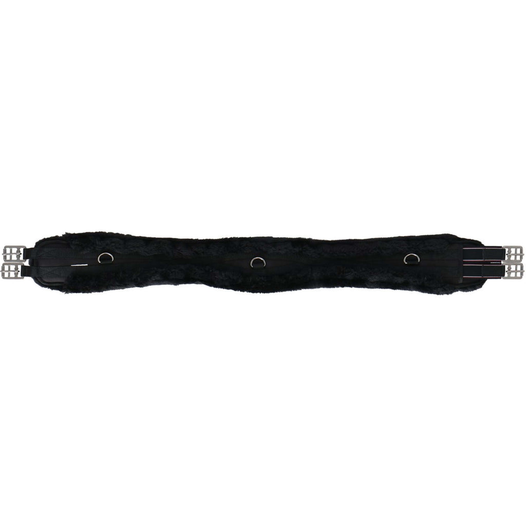 Covalliero Saddle Girth Faux Fur Long Black