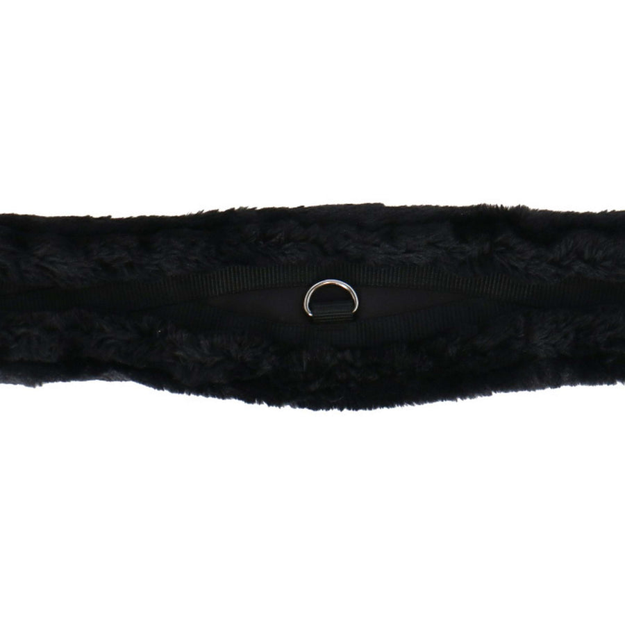 Covalliero Saddle Girth Faux Fur Long Black