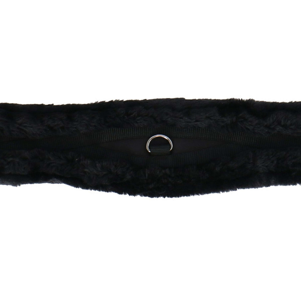 Covalliero Saddle Girth Faux Fur Long Black