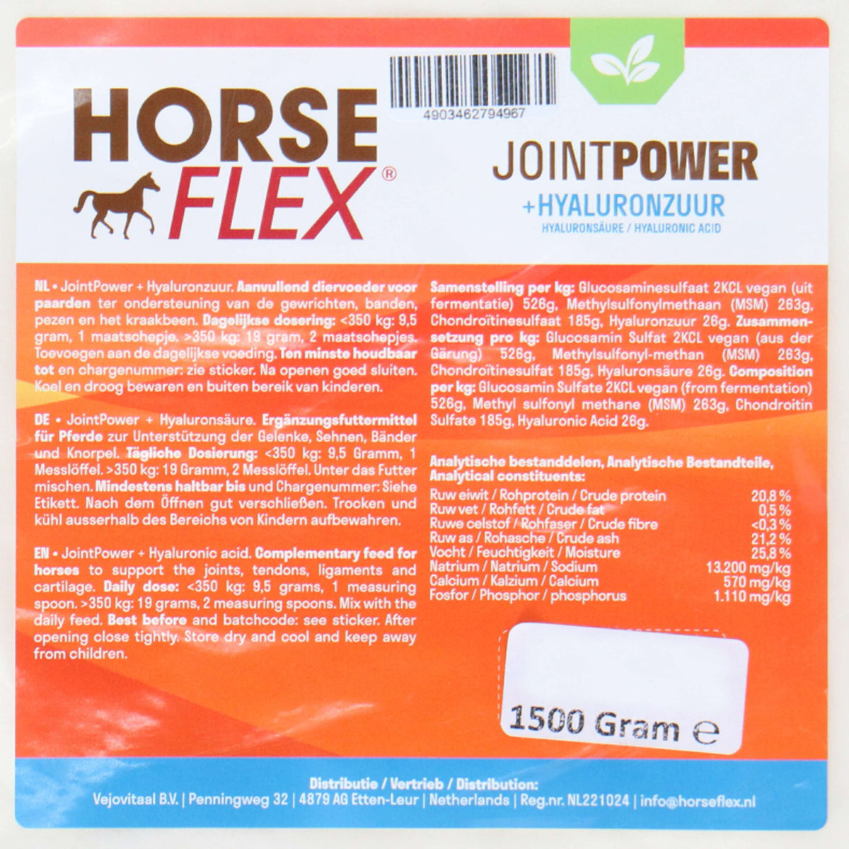 HorseFlex Jointpower + Hyaluronic acid Refill