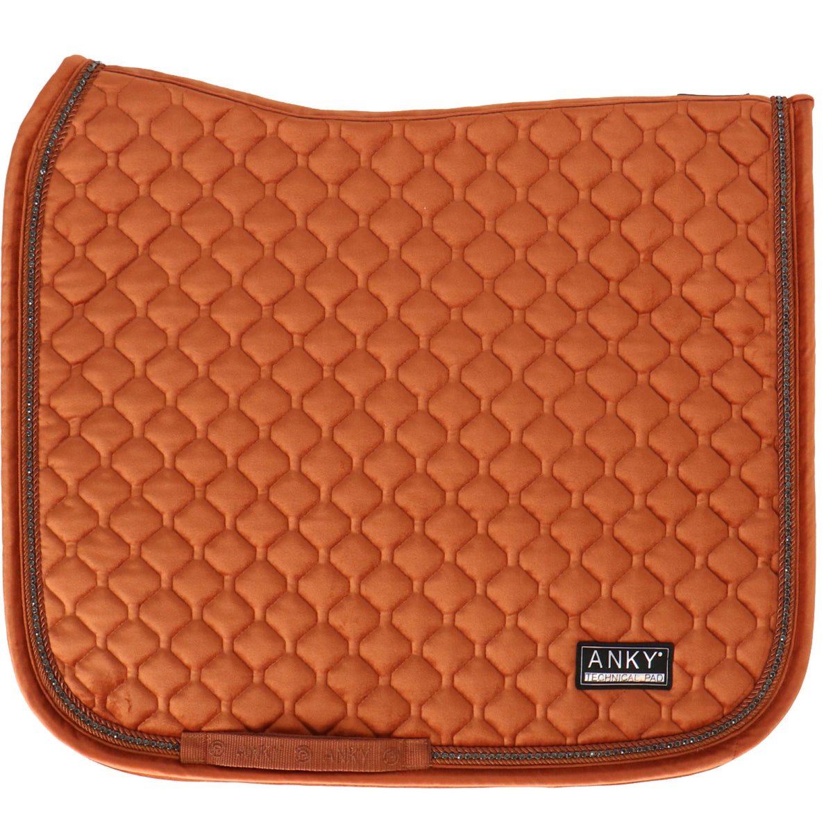 ANKY Saddlepad Velvet Stones Dressage Rust