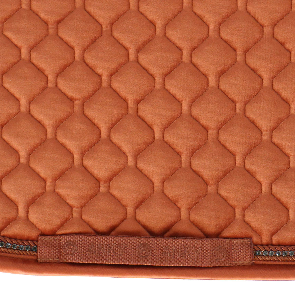 ANKY Saddlepad Velvet Stones Dressage Rust