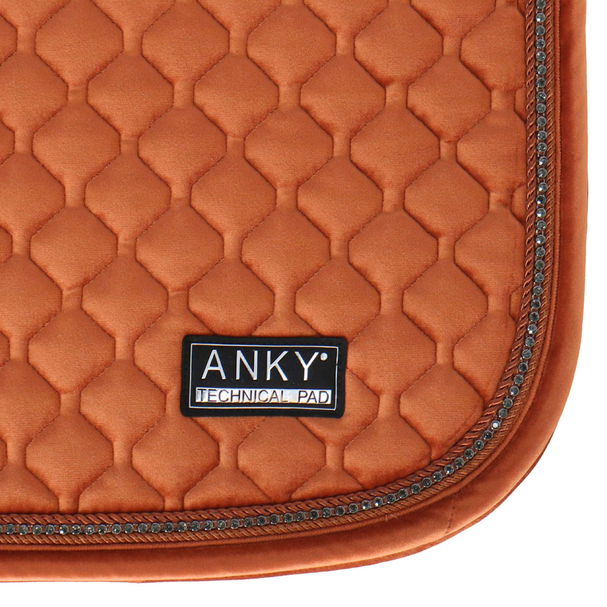 ANKY Saddlepad Velvet Stones Dressage Rust