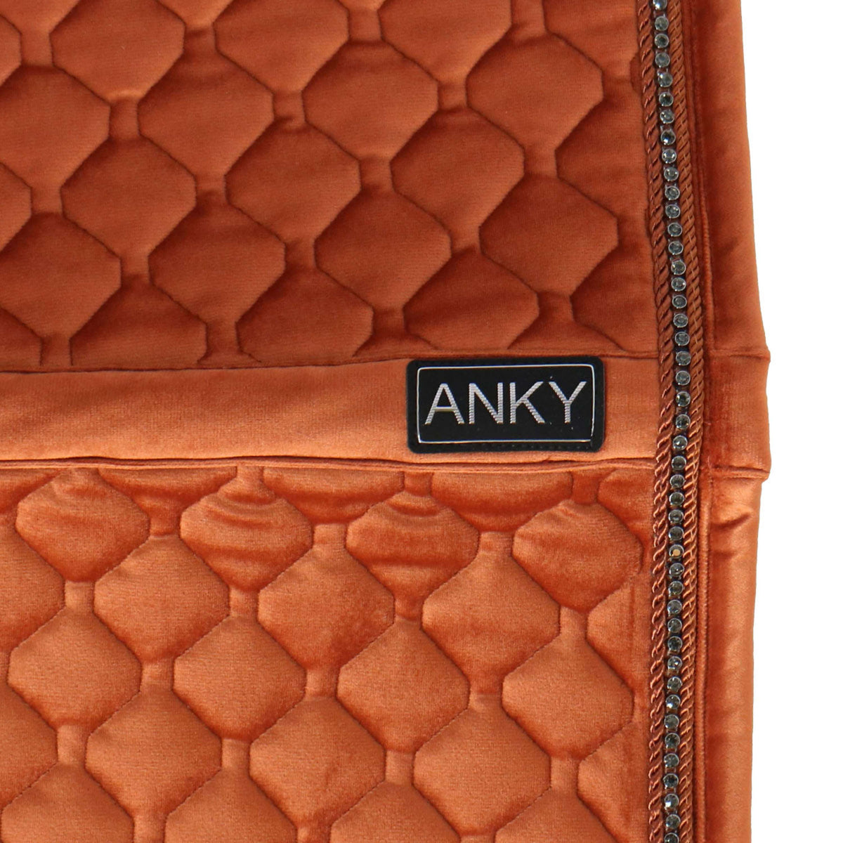 ANKY Saddlepad Velvet Stones Dressage Rust