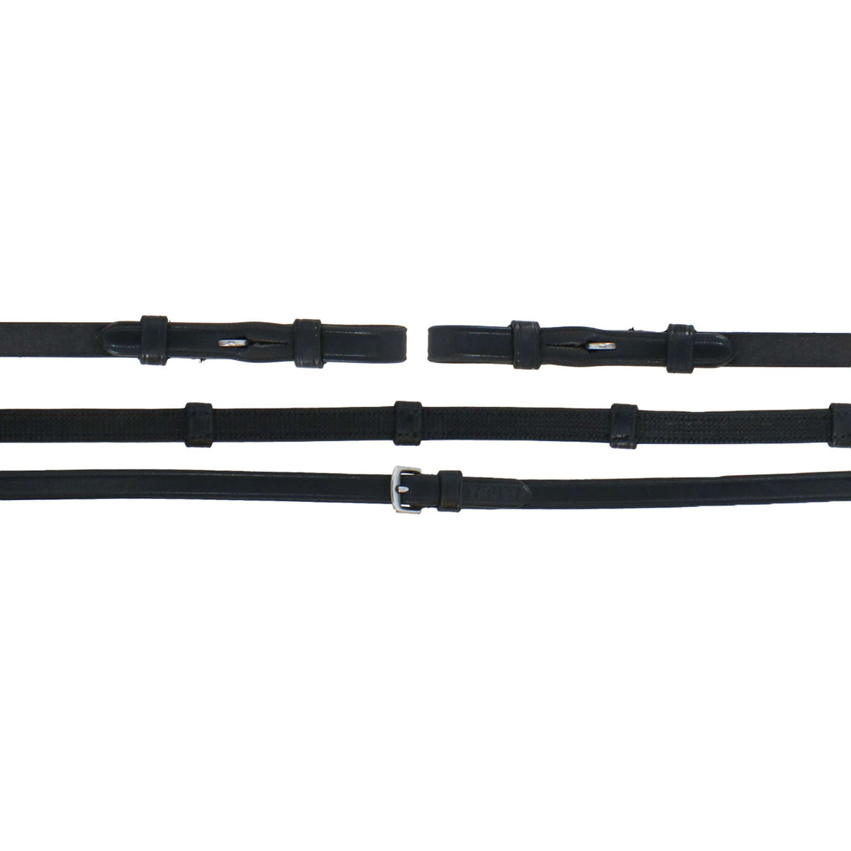 Trust Dressage Reins Leipzig Black/Silver