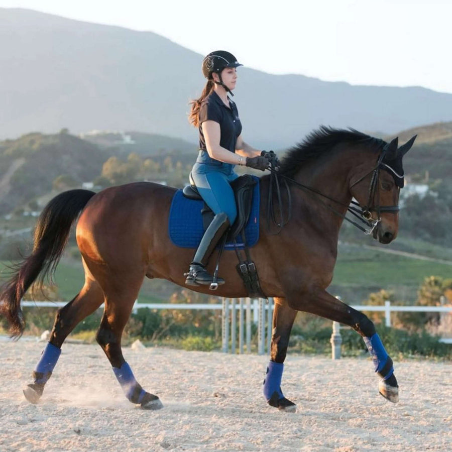 LeMieux Saddlepad Luxury Square Dressage Benetton Blue