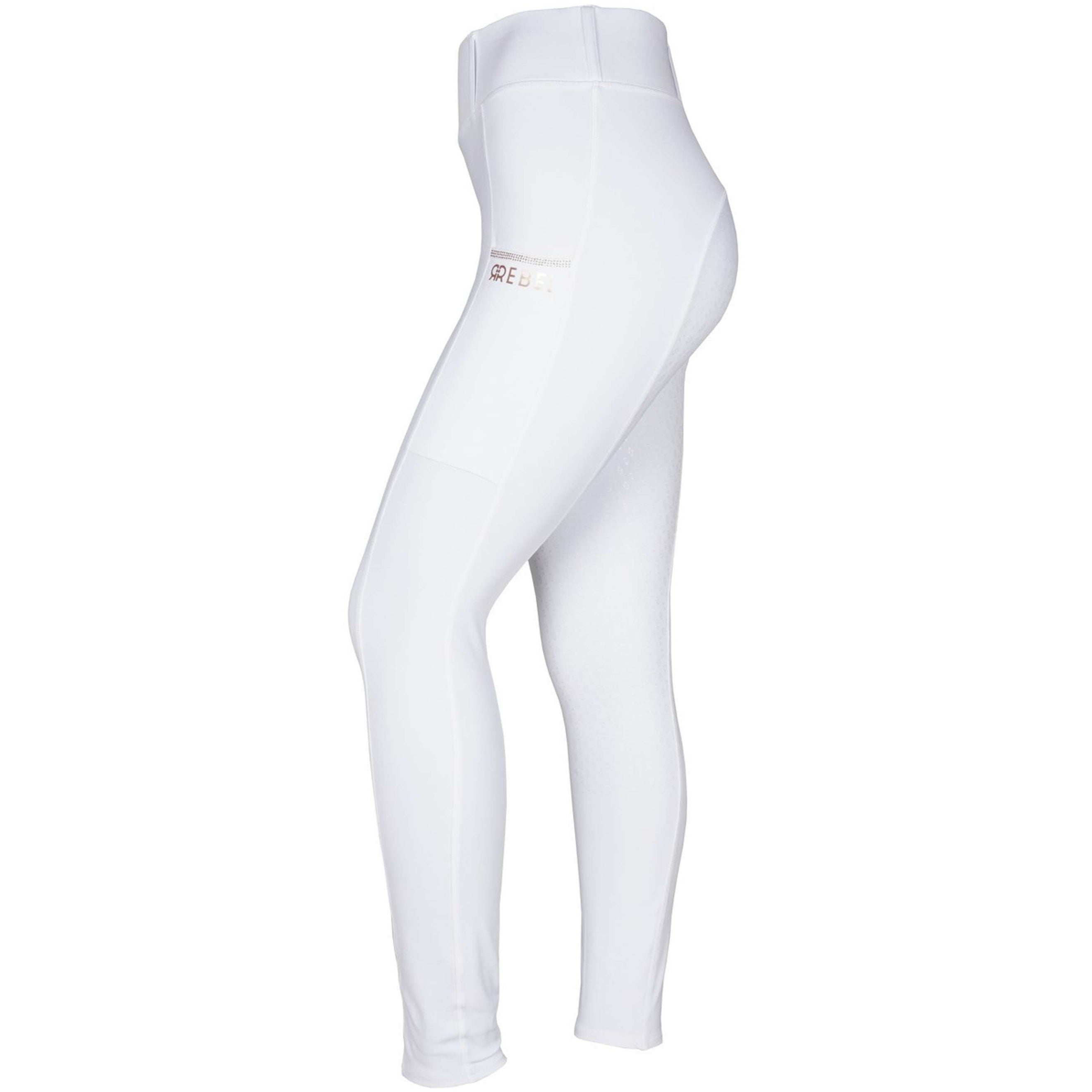 Rebel Pull On Riding Legging Crystal Full grip White