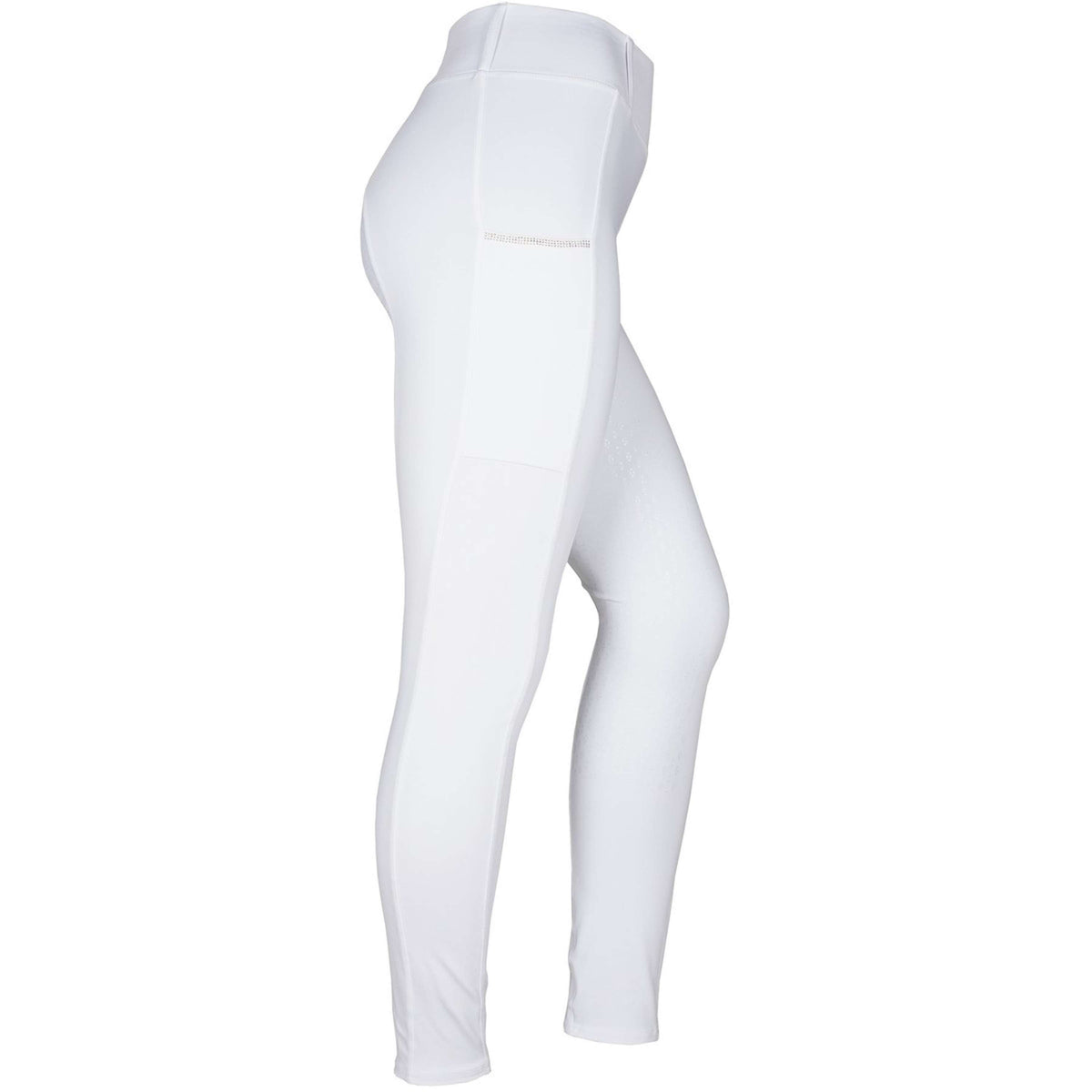 Rebel Pull On Riding Legging Crystal Full grip White