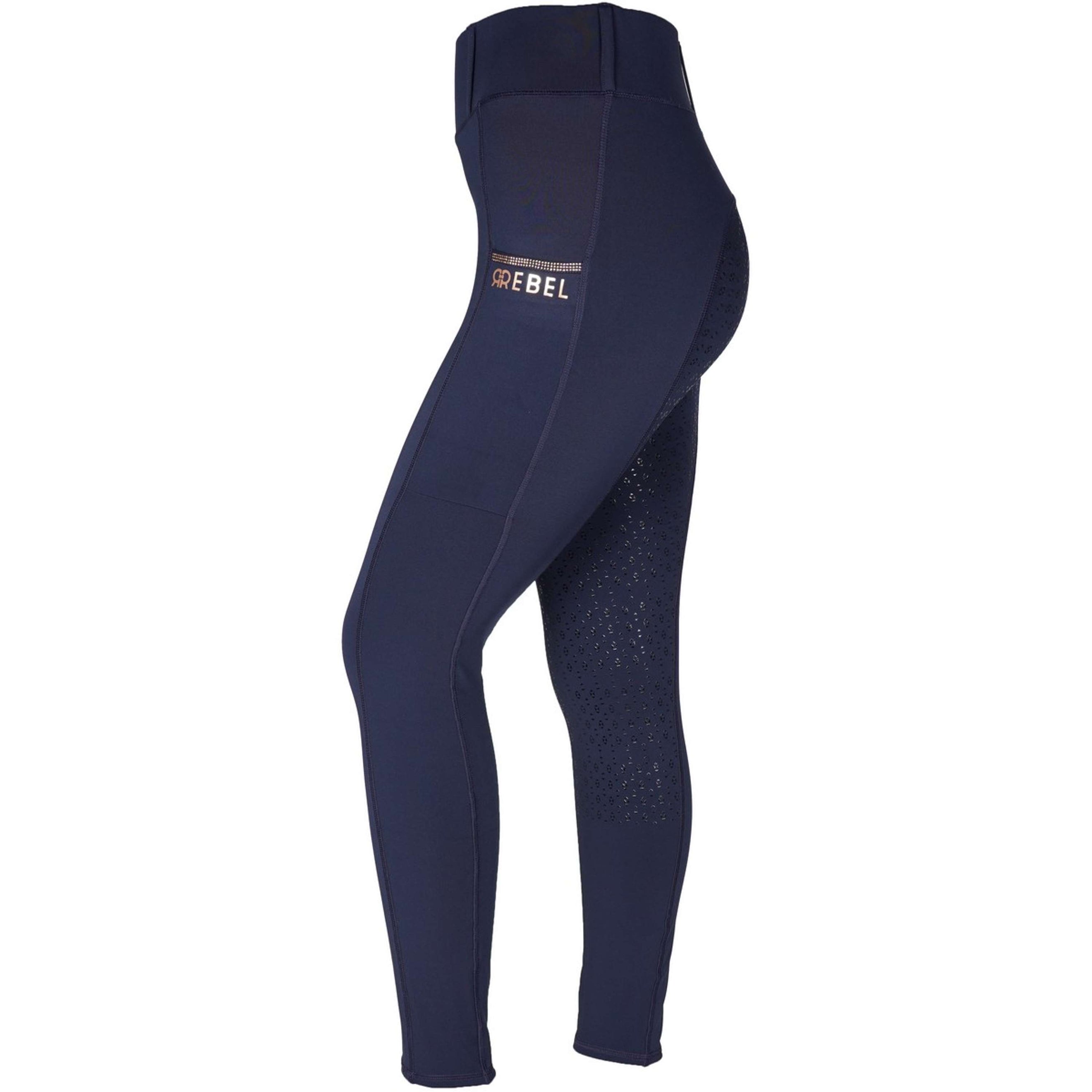 Rebel Pull On Riding Legging Crystal Full grip Navy