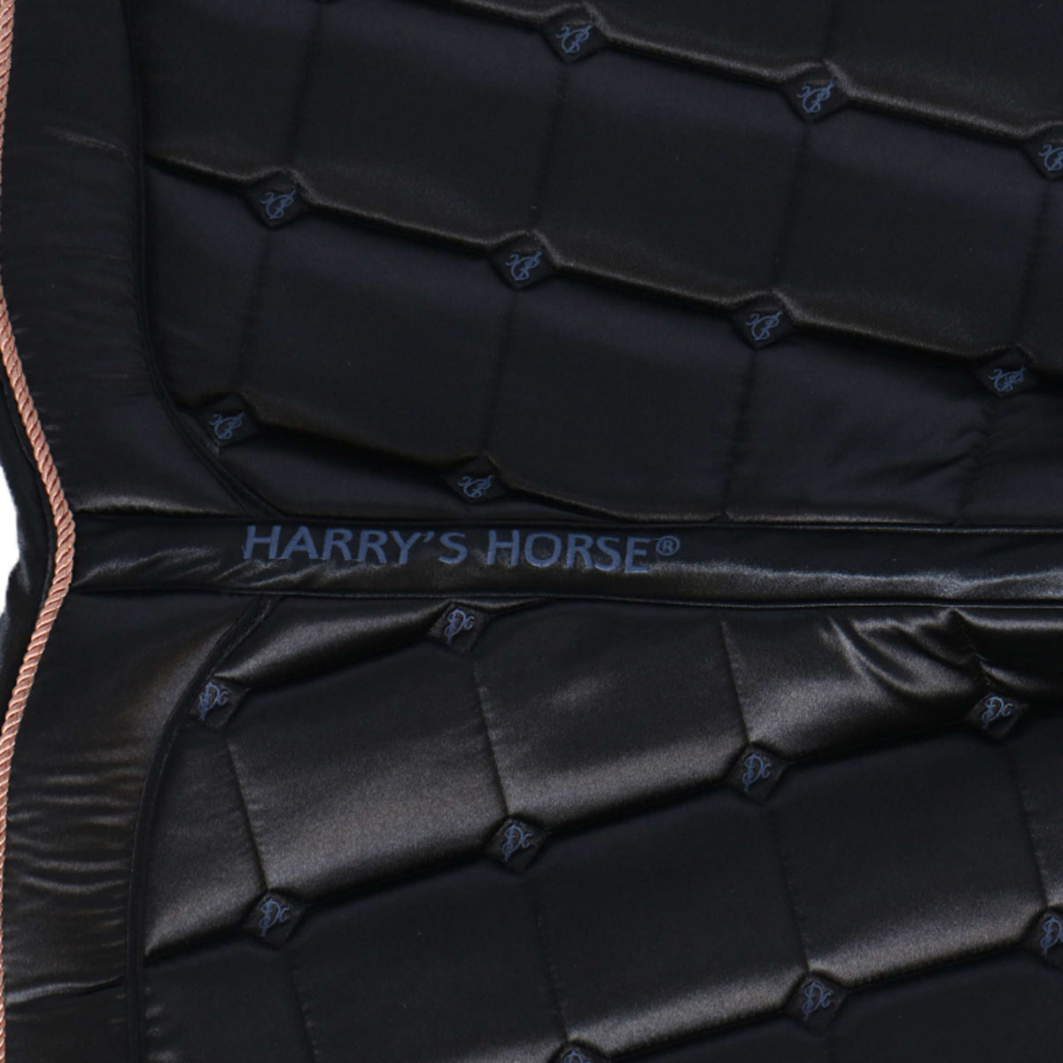 Harry's Horse Saddlepad Denici Cavalli Indigo Satin General Purpose Black