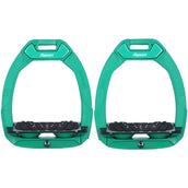 Flex-On Safety Stirrups Safe-On Inclined Ultra Grip Irish Green