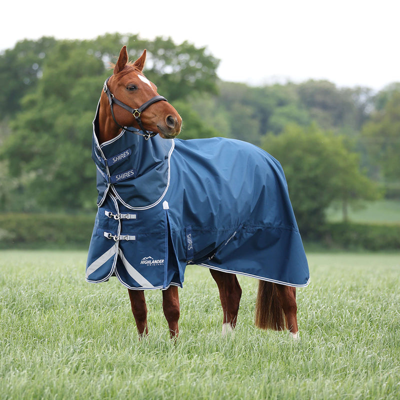 Shires Rain Rug Original 50 Turnout with a Hood Ocean