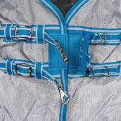 Weatherbeeta Fly Rug Comfitec Hexi Shield Combo Neck Silver/Teal Blue