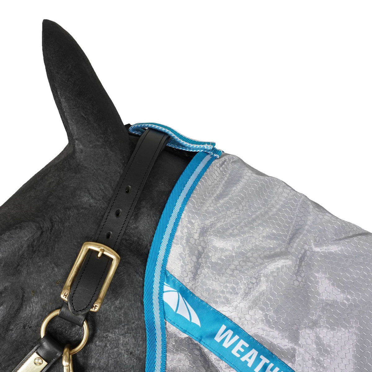 Weatherbeeta Fly Rug Comfitec Hexi Shield Combo Neck Silver/Teal Blue