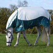 WeatherBeeta Fly Rug ComFiTec Green-Tec Airflow Mesh Combo Neck White/Dragonfly Blue