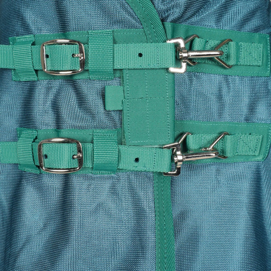 WeatherBeeta Fly Rug ComFiTec Green-Tec Airflow Mesh Combo Neck White/Dragonfly Blue