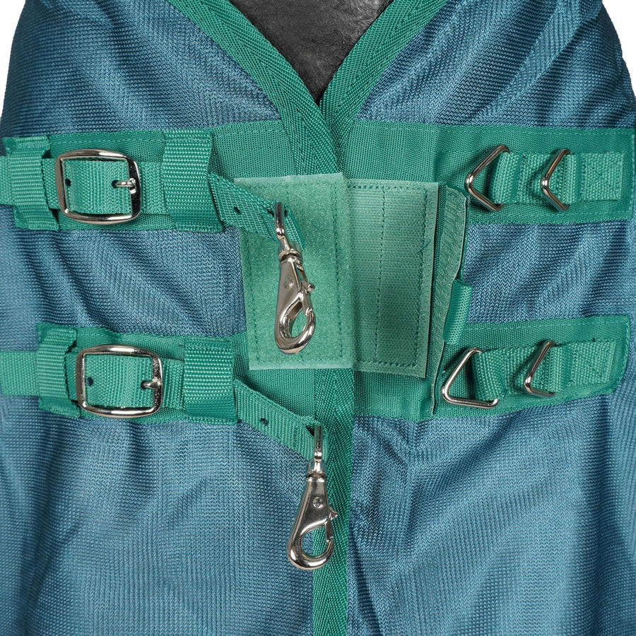 WeatherBeeta Fly Rug ComFiTec Green-Tec Airflow Mesh Combo Neck White/Dragonfly Blue