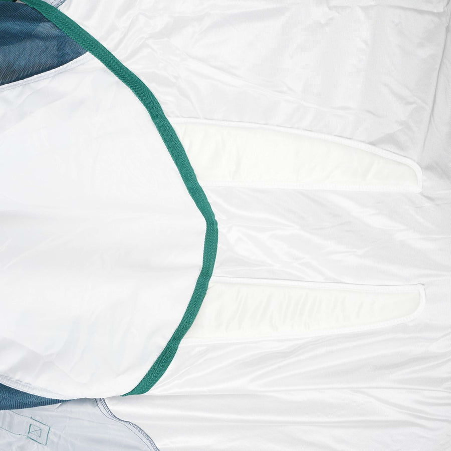 WeatherBeeta Fly Rug ComFiTec Green-Tec Airflow Mesh Combo Neck White/Dragonfly Blue