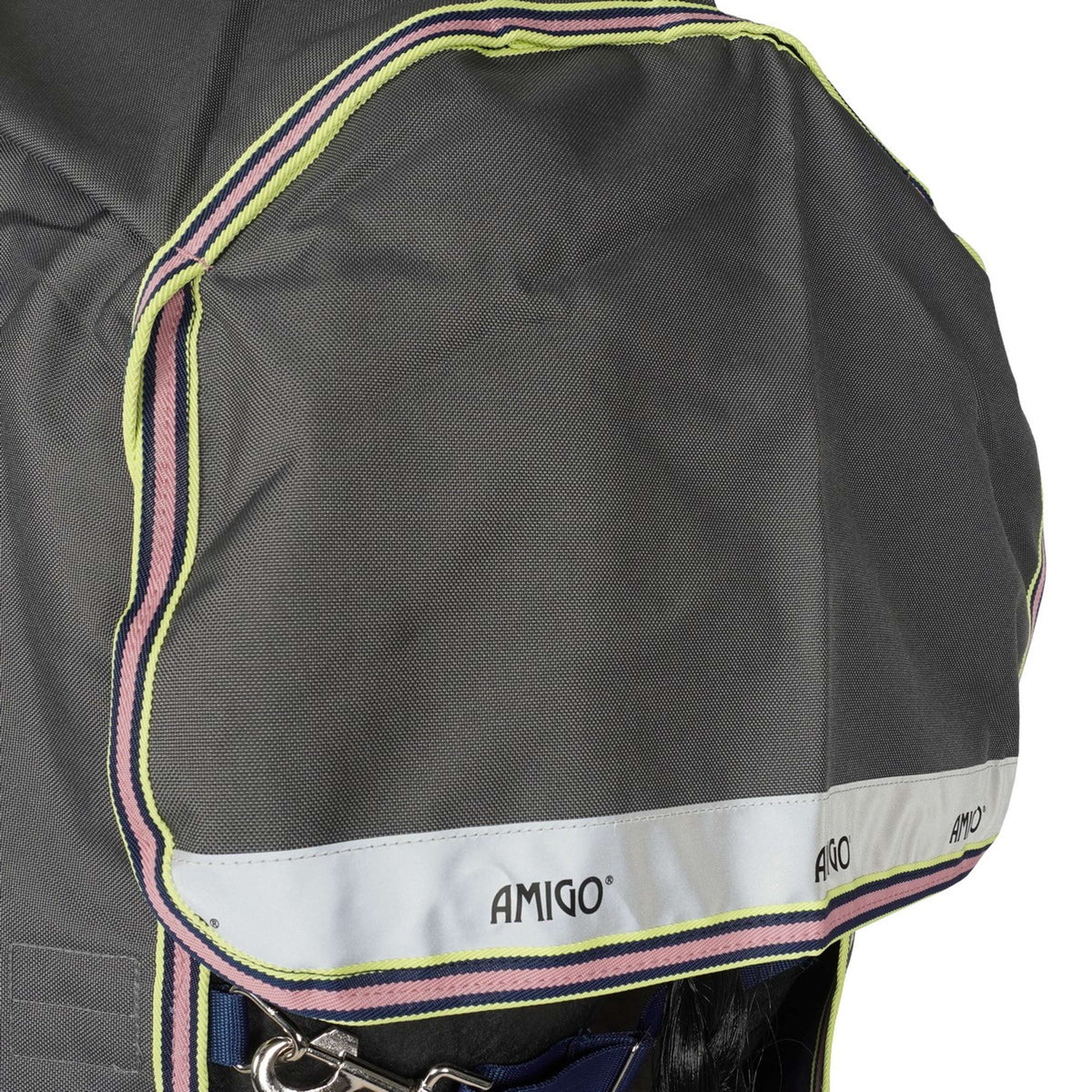 Amigo Bravo 12 Original Turnout Lite 0g Shadow/Navy/Rose