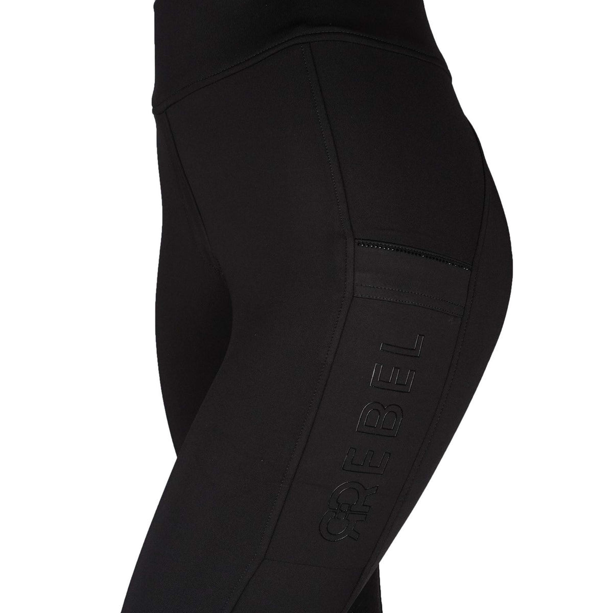 Rebel Riding Legging Contrant Piping Black