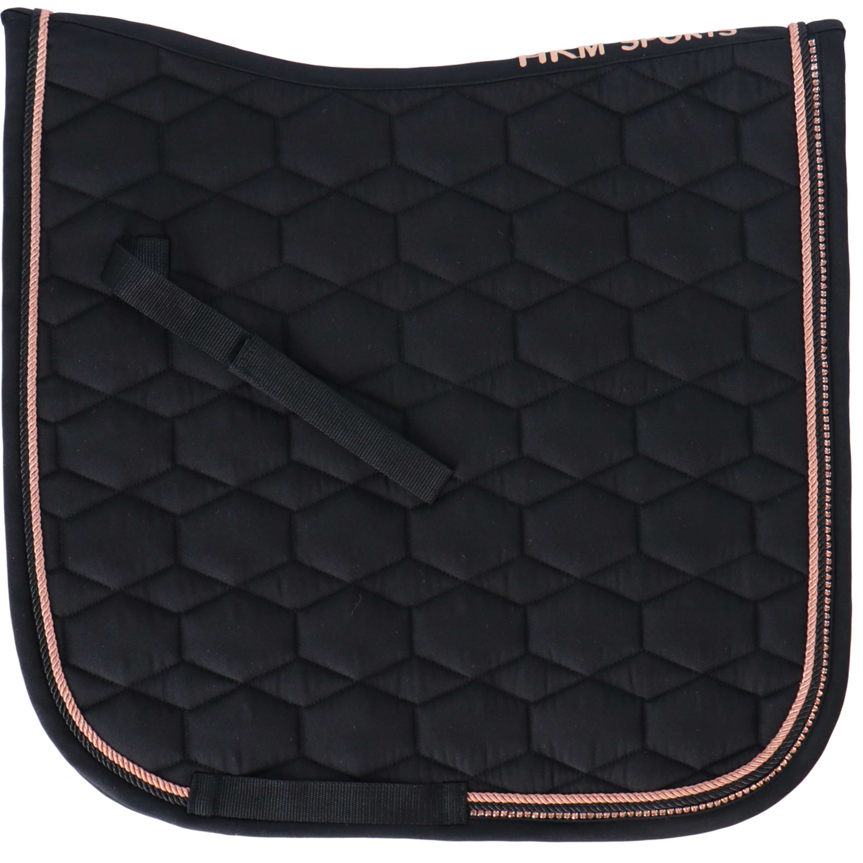 HKM Saddlepad Rosegold Glamour Dressage Black/Rosegold