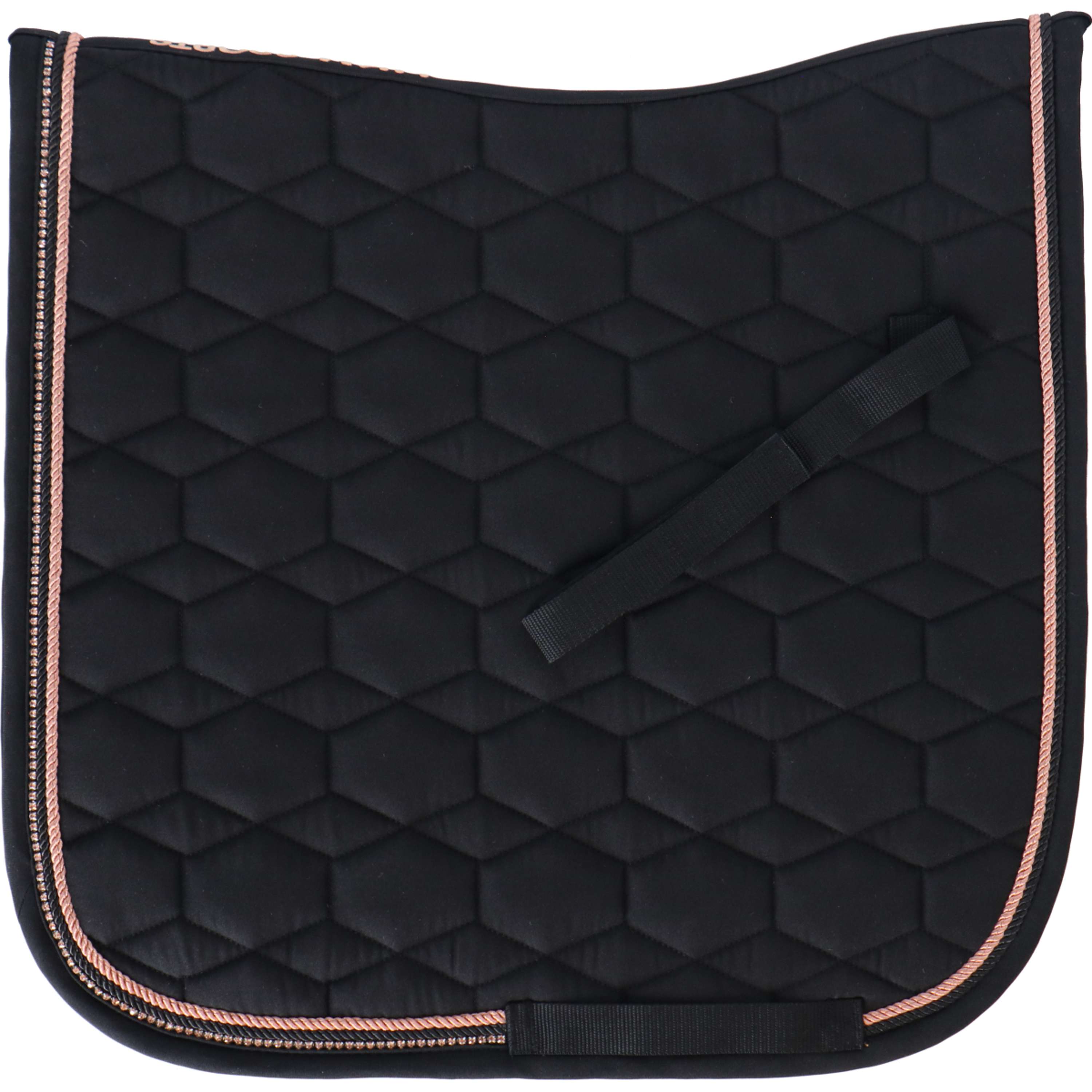 HKM Saddlepad Rosegold Glamour Dressage Black/Rosegold