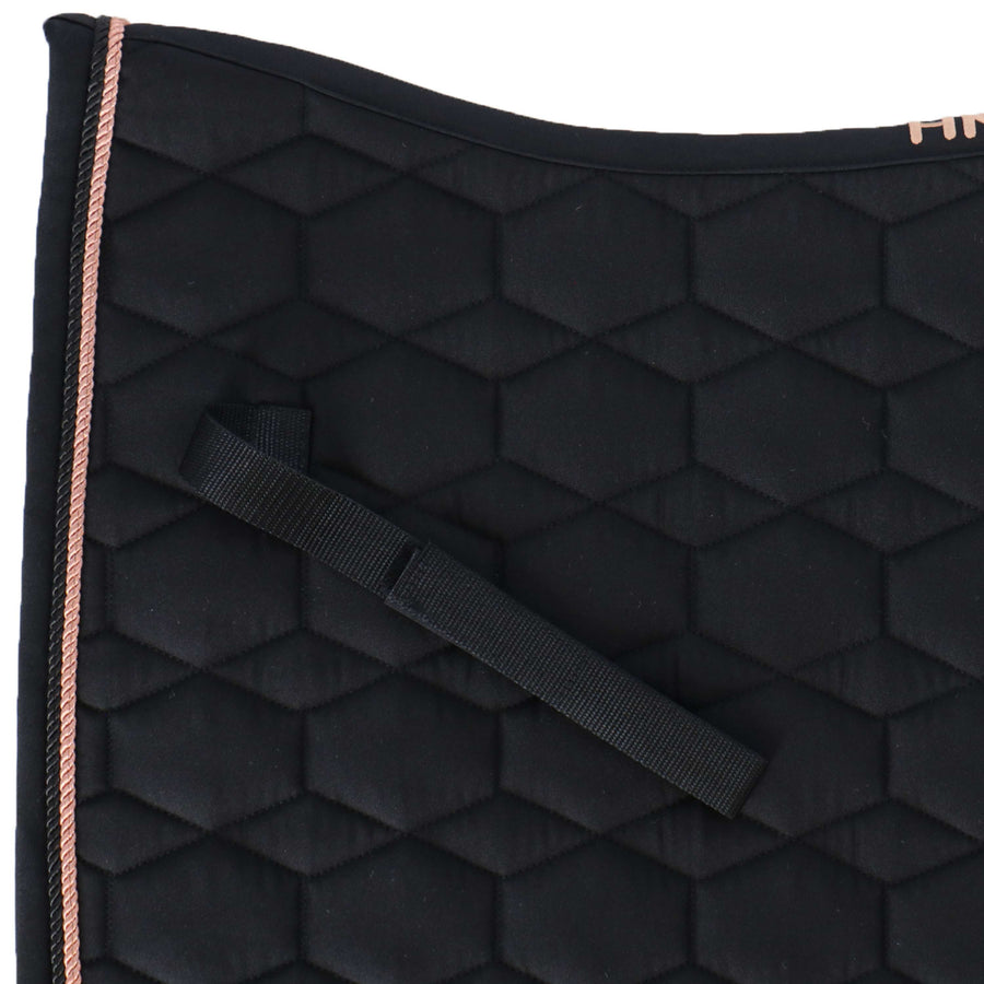 HKM Saddlepad Rosegold Glamour Dressage Black/Rosegold