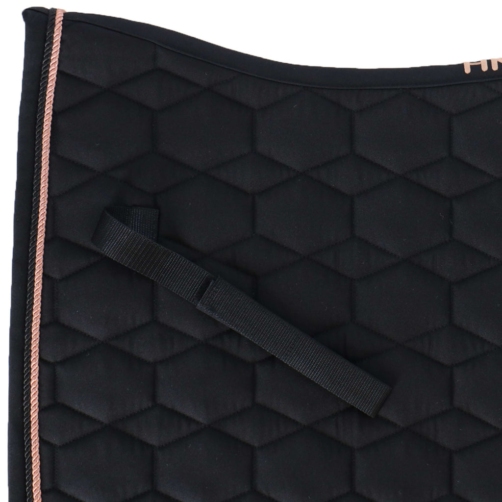 HKM Saddlepad Rosegold Glamour Dressage Black/Rosegold