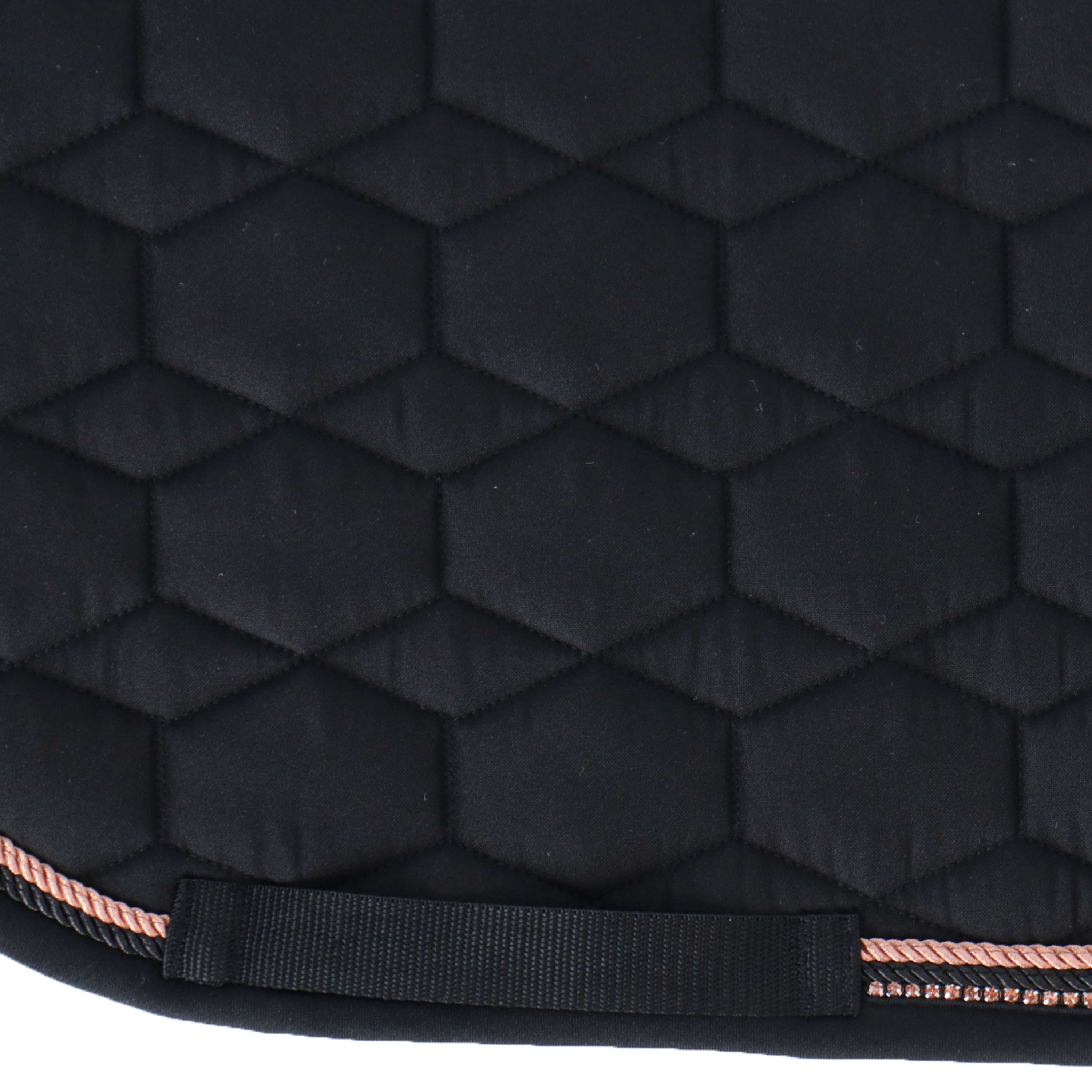 HKM Saddlepad Rosegold Glamour Dressage Black/Rosegold
