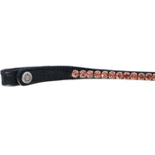 Montar Browband Fair Rosegold Crystals Black